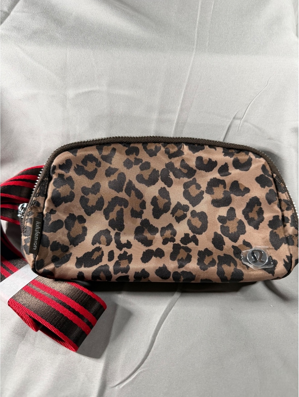 Lululemon Everywhere Leopard with Red Accents Belt Bag NWT